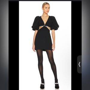 A.L.C Hazel mini rhinestone cut out  black dress